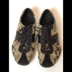 Coach Jayme Brown/Khaki Sneaker Sz 6
